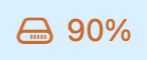 90%，橙色